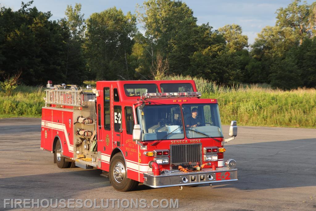 Engine 2 - 1994 Simon?Duplex RD Murray
1000 Gallon Water Tank
1500 GPM Pump

E2 is first due to all in District alarms of fire.