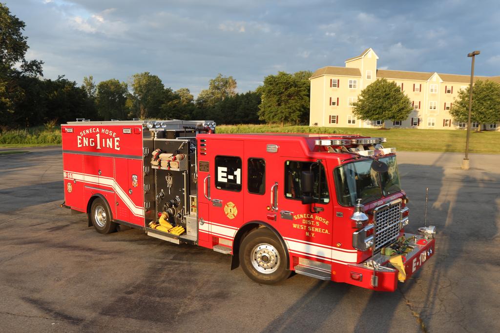 Engine 1 - 2011 Spartan
750 Gallon Water Tank
1500 GPM Pump

E1 responds first due to all vehicle fires in District and is first out mutual aid engine. E1 responds second due for all motor vehicle accidents and carries Hurst Hydraulic extrication tools.